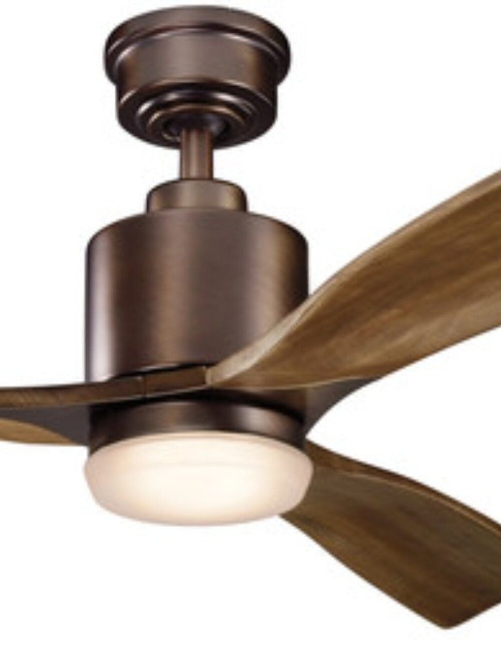 Kichler 300027 Ridley II 52 Ceiling Fan with Blades LED Light Kit/Wall Control